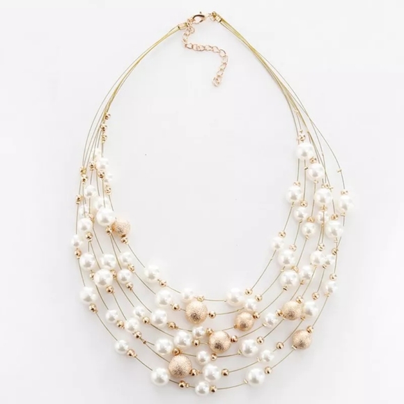 Layered pearl necklace - Picture 2 of 3